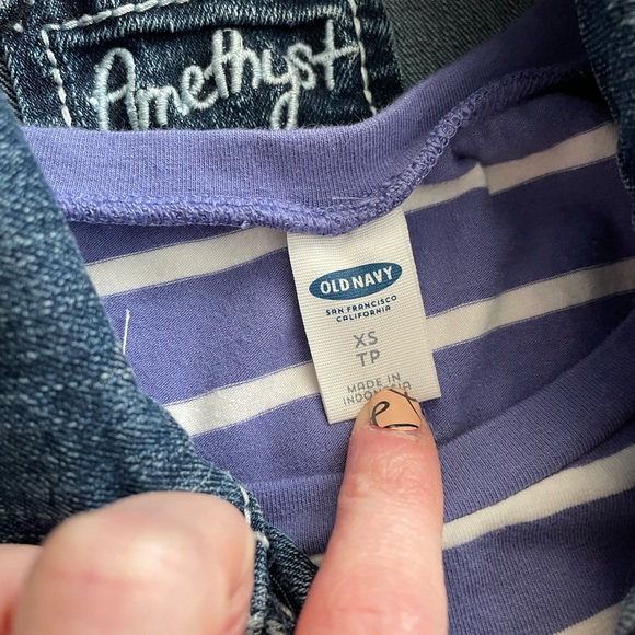 Light Blue and white striped Old Navy Skater Dress - Picture 6 of 11